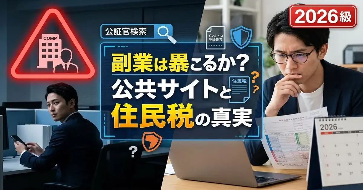 インボイス登録で副業が会社にバレる？対策とリスク評価
