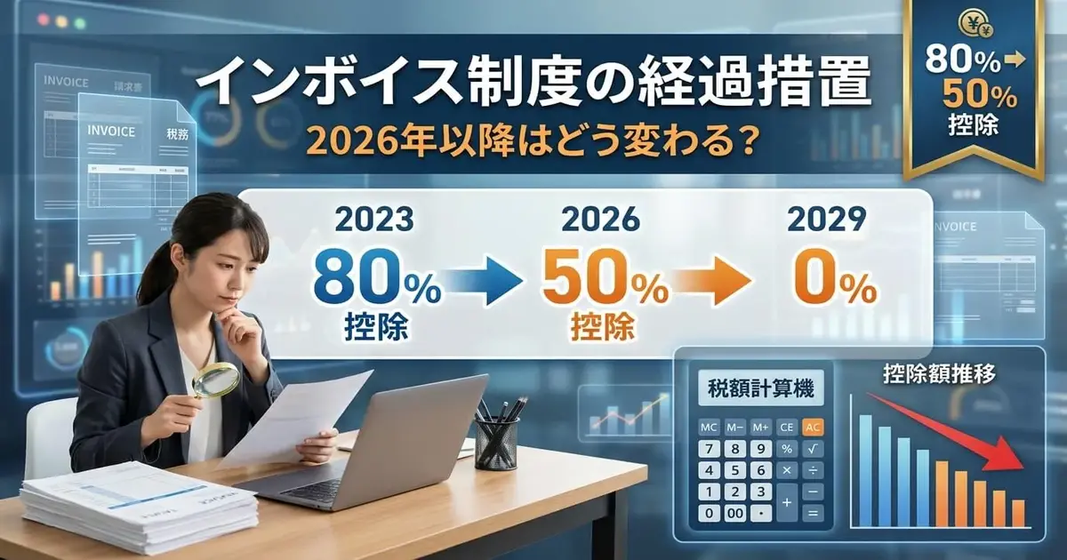 インボイス制度の経過措置とは？2026年以降の変更点をわかりやすく解説