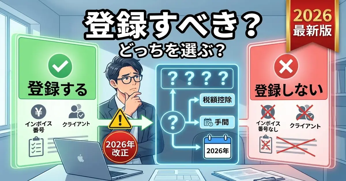 インボイス登録しないとどうなる？2026年以降の経過措置変更
