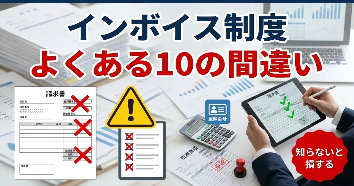 インボイス制度のよくある間違い10選｜フリーランス・個人事業主が注意すべきポイント完全解説