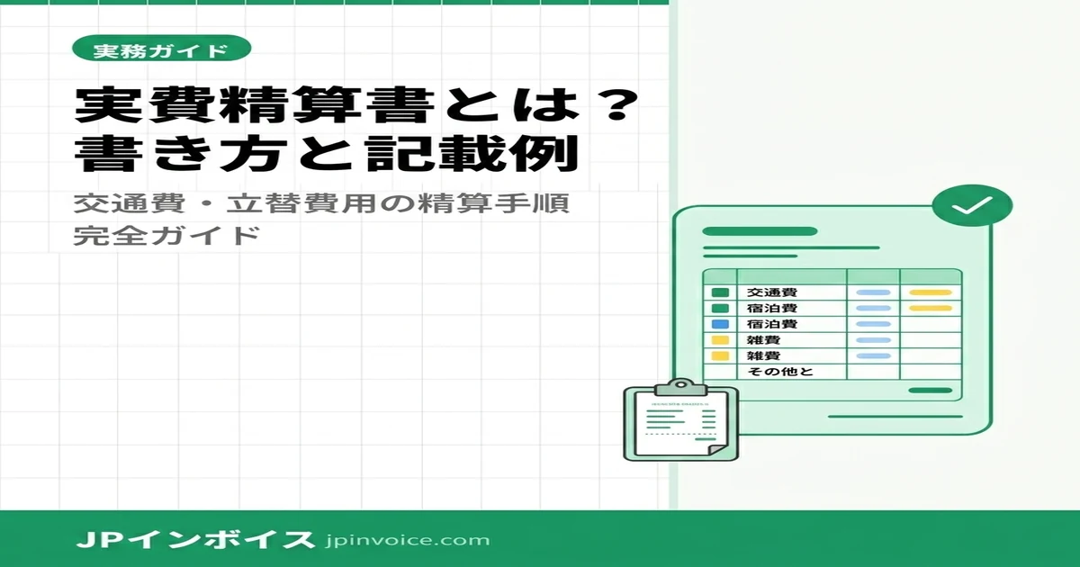 実費精算書とは？書き方と記載例｜交通費・立替費用の精算手順完全ガイド