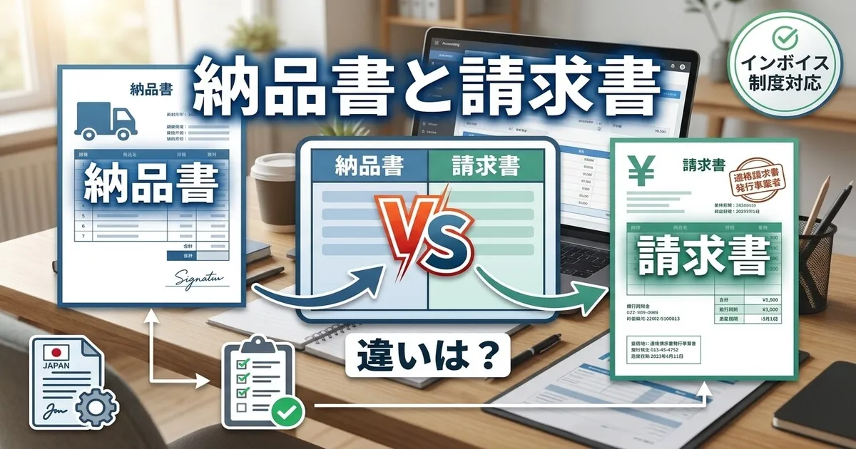 納品書と請求書の違いを完全解説｜フリーランスが押さえるべき書き方・インボイス対応ガイド