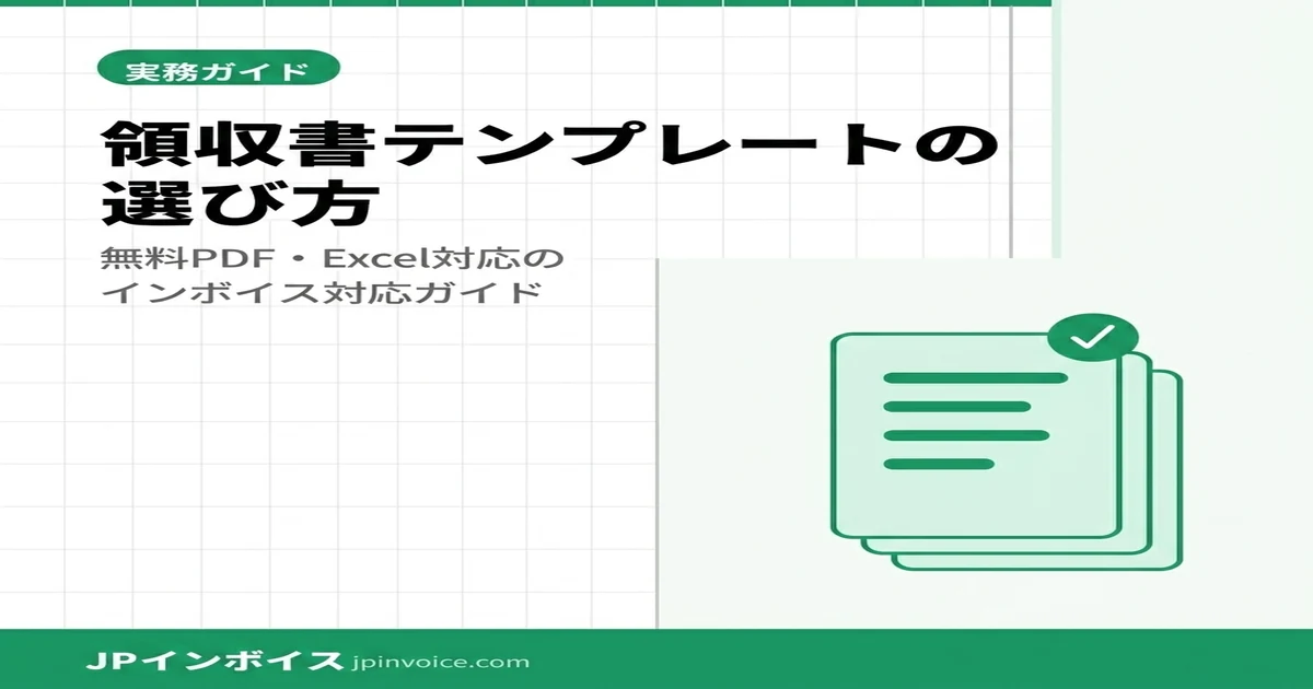 領収書テンプレートの選び方｜無料PDF・Excel対応の書き方ガイド