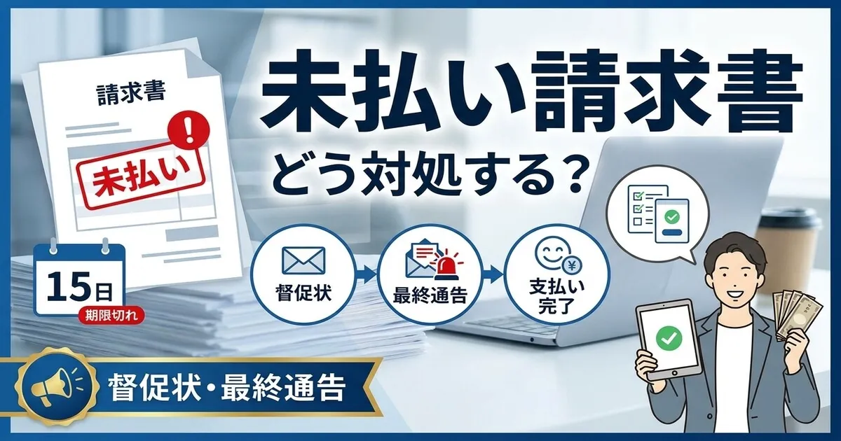 請求書未払い時の督促方法｜督促状・催告書の違いと送る順番を解説